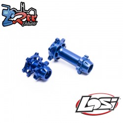 Aluminum Hub Set  Machined  Blue: Promoto-MX