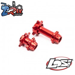 Aluminum Hub Set  Machined  Red: Promoto-MX