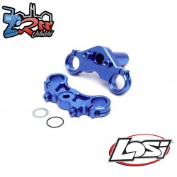 Aluminum Triple Clamp Set  Blue: Promoto-MX