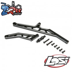 Chassis Brace Set Rear  Aluminum Black: DBXL-E 2.0
