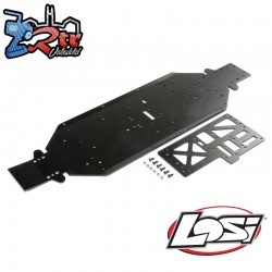 Chassis with Brace  4mm Black: DBXL-E 2.0