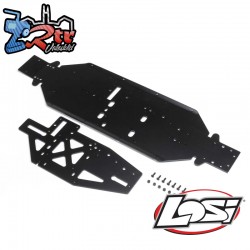 Chassis with Brace Plate  4mm  Black: DBXL 2.0