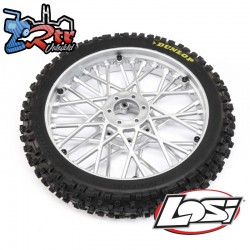 Dunlop MX53 Front Tire Mounted  Chrome: Promoto-MX