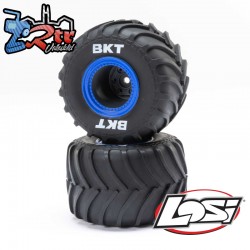 MT Tires  Blue Beadlock  Premount(2): Mini LMT
