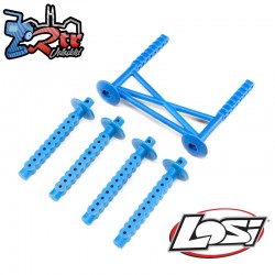Rear Body Support and Body Posts  Blue: LMT