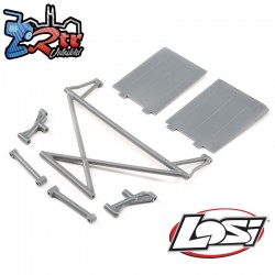 Rear Tower Support  X-Bar  Mud Guards  Gray: Rock Rey