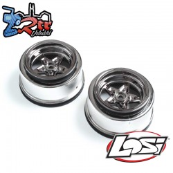 Rear Wheel  Black Chrome (2): 22S Drag
