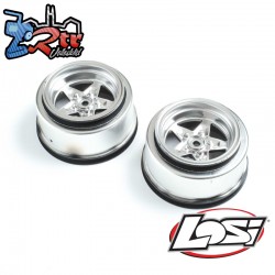 Rear Wheel  Satin Chrome (2): 22S Drag
