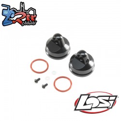 Shock Cap  Aluminum  Black (2): LST-2  LST 3XL-E