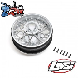 Rear Wheel Set  Satin Chrome: PM-SM