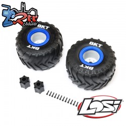 BKT 2.6" Monster Truck Tire  Med  Premount  Blue (2): LMT...