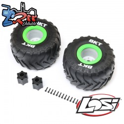 BKT 2.6" Monster Truck Tire  Med  Premount  Green (2):...