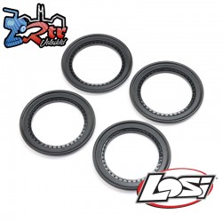 Snap-in Beadlock Rings  Black (4): LMT 2.0