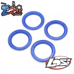 Snap-in Beadlock Rings  Blue (4): LMT 2.0