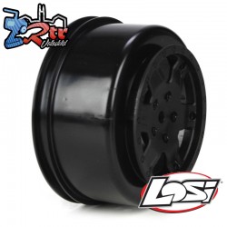 1-10 Front-Rear SCT 2.2-3.0 Wheels  12mm Hex  Black (2):...