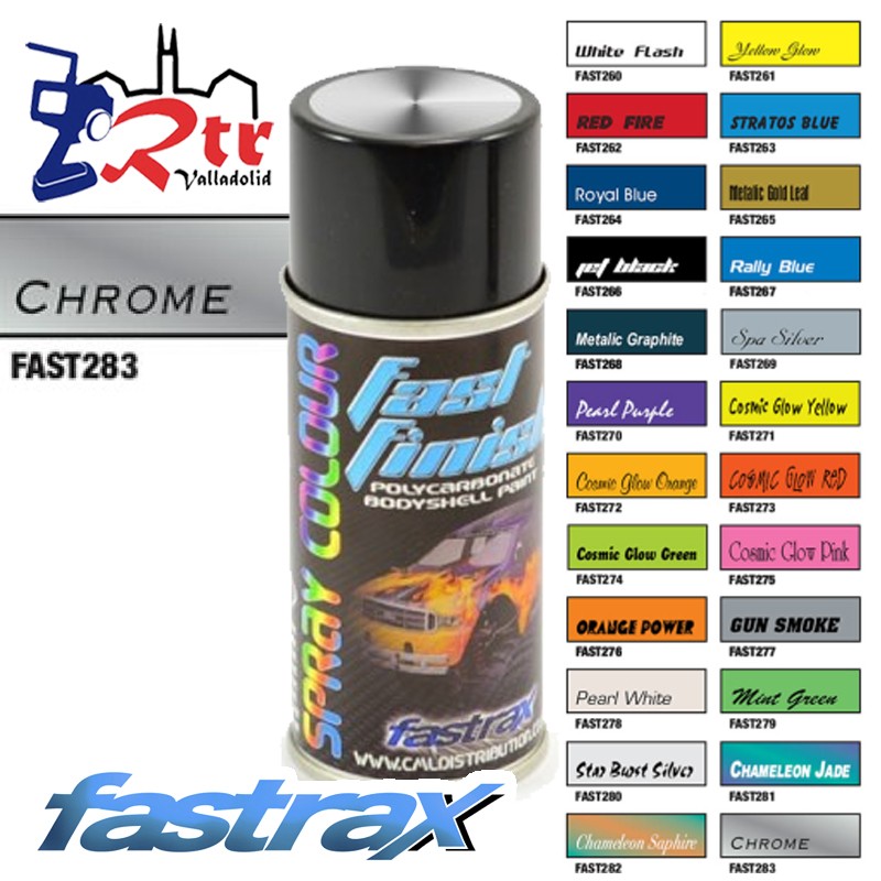 Pintura Fastrax Lexan Cromado  con aditivo anti Nitro 150Ml