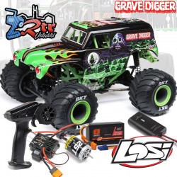 Losi Mini LMT 1/18 4X4 Escobillas Monster Truck RTR Grave Digger