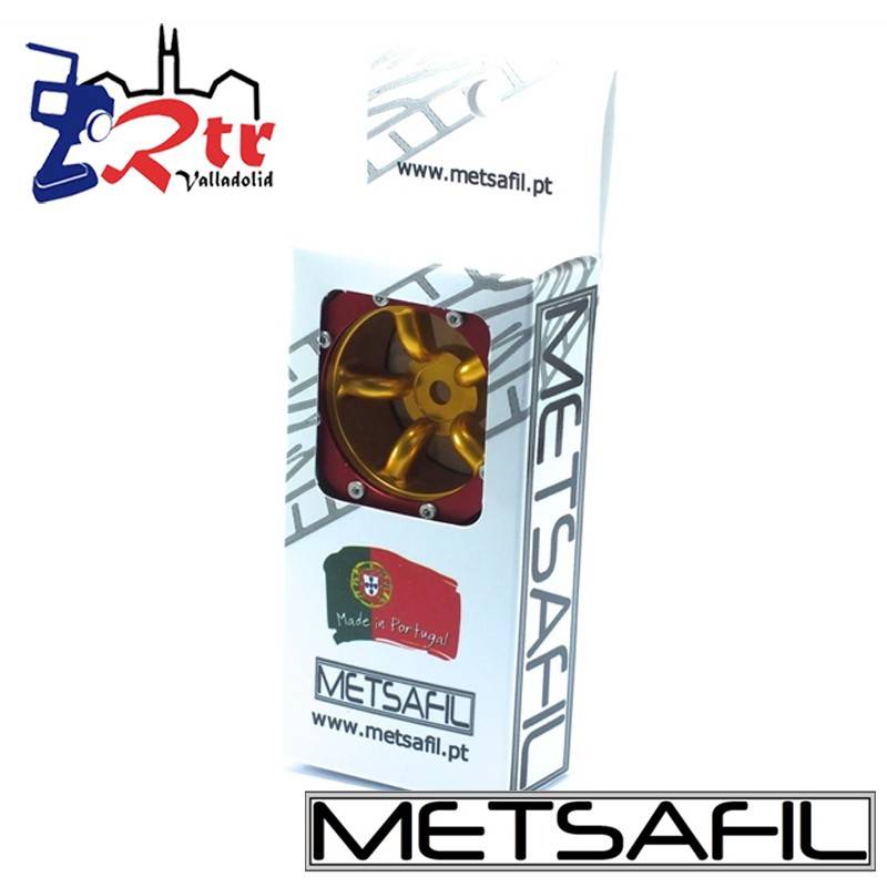 Llantas 1.9 beadlock Metsafil PT-Safari Oro/Rojo (2 Unidades)