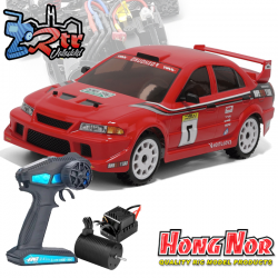 HNR Rally Mitsubishi Evo 1/10 4x4 Brushless RTR Rojo