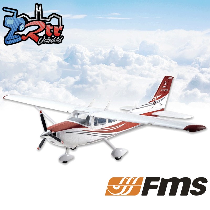 Avión FMS 1/7 Plane 1500mm Cessna PNP kit Rojo