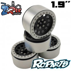 Llantas 1.9 aluminio Crawler beadlock M105 (4 Unidades) Negro y plata