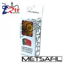 Llantas 1.9 beadlock Metsafil PT-Bullet Oro/Rojo (2 Unidades)