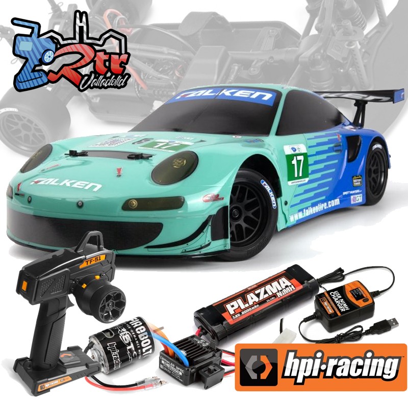 HPI Racing Sport 3 Porsche 911 GT3 RSR Falken 4Wd 1/10 Escobillas