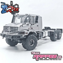Camión RC Zetros 6x6 ARTR plateado a escala 1/14 del Team Raffee Co.