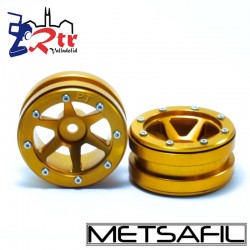 Llantas 1.9 beadlock Metsafil PT-Slingshot Oro/Oro (2 Unidades)