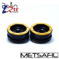 Llantas 1.9 beadlock Metsafil PT-Distractor Negro/Oro (2 Unidades)