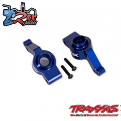 Portaejes de aluminio azul derecho y izquierdo Traxxas TRA9065-BLUE