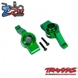 Portaejes de aluminio verde derecho y izquierdo Traxxas TRA9065-GRN