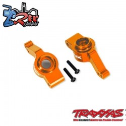 Portaejes de aluminio naranja derecho y izquierdo Traxxas TRA9065-ORNG