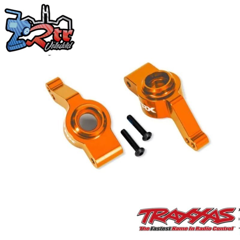 Portaejes de aluminio naranja derecho y izquierdo Traxxas TRA9065-ORNG