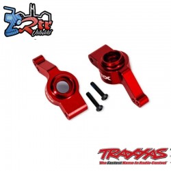 Portaejes de aluminio rojo derecho y izquierdo Traxxas TRA9065-RED
