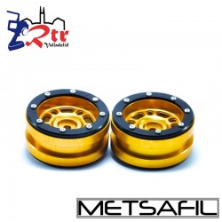 Llantas 1.9 beadlock Metsafil PT-Distractor Oro/Negro (2 Unidades)