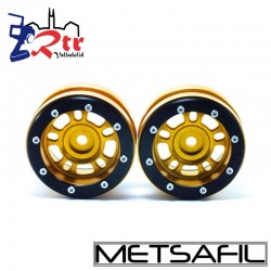 Llantas 1.9 beadlock Metsafil PT-Distractor Oro/Negro (2 Unidades)