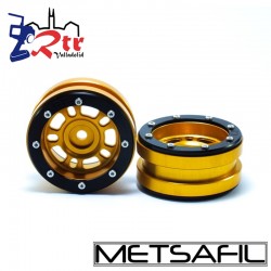 Llantas 1.9 beadlock Metsafil PT-Distractor Oro/Negro (2 Unidades)