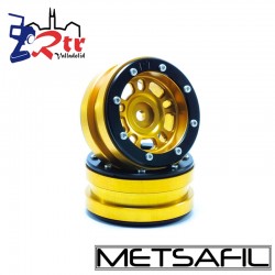 Llantas 1.9 beadlock Metsafil PT-Distractor Oro/Negro (2 Unidades)