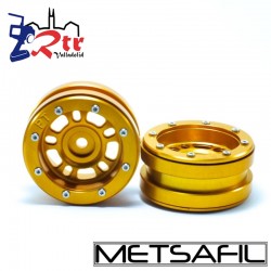 Llantas 1.9 beadlock Metsafil PT-Distractor Oro/Oro (2 Unidades)