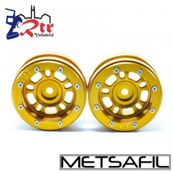 Llantas 1.9 beadlock Metsafil PT-Distractor Oro/Oro (2 Unidades)