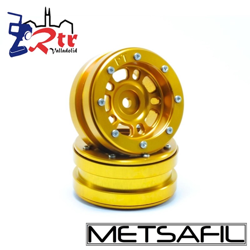 Llantas 1.9 beadlock Metsafil PT-Distractor Oro/Oro (2 Unidades)