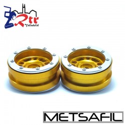 Llantas 1.9 beadlock Metsafil PT-Distractor Oro/Plata (2 Unidades)