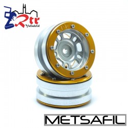 Llantas 1.9 beadlock Metsafil PT-Distractor Plata/Oro (2 Unidades)