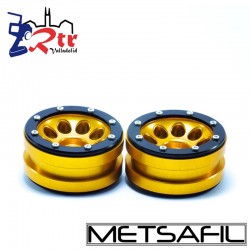 Llantas 1.9 beadlock Metsafil PT-Ecohole Oro/Negro (2 Unidades)