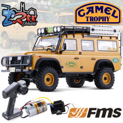 FMS Land Rover Defender 110 FCX10 Camel Edición 4x4 1/10 RTR Escobillas