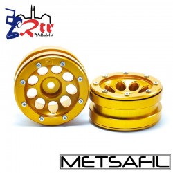 Llantas 1.9 beadlock Metsafil PT-Ecohole Oro/Oro (2 Unidades)