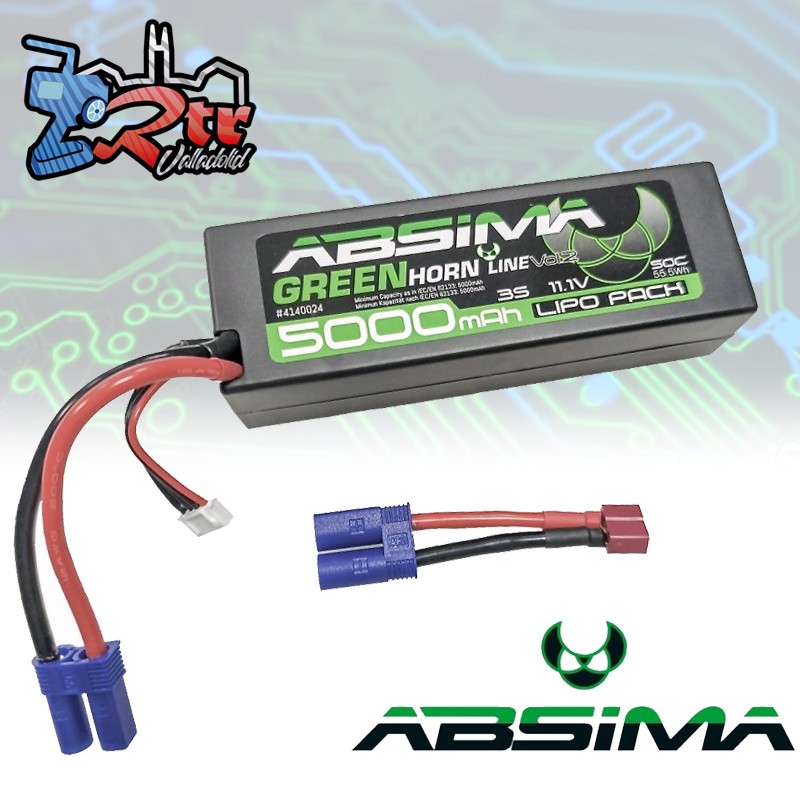 Bateria Lipo Absima 3S 11.1V 50C 30C 5000 HC (EC5-T-Plug) Greenhorn Vol.2