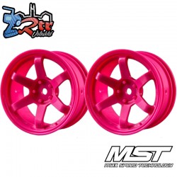 Llantas MST de alta tracción TE37 Rosa Outset+5 2unidades MST832301HP