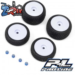 Ruedas Proline Electron 2.0 Buggy F/R Tires Micro-B Montadas Blanco PRO1031413
